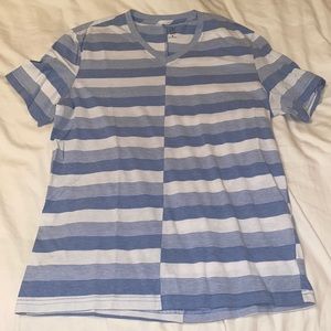 INC Blue and White Striped Tee